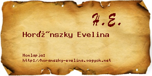 Horánszky Evelina névjegykártya